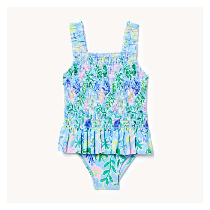 Toddler Girls' Smocked Swimsuit
